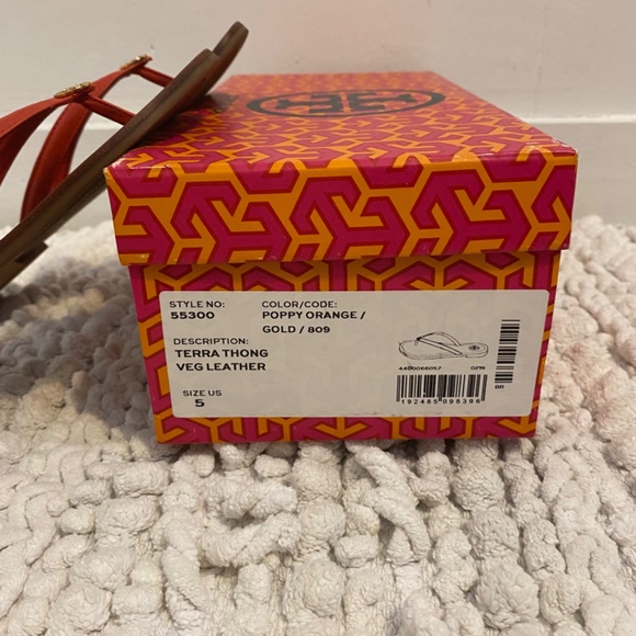 Tory Burch Terra Thong Flip Flop Sandals Size 5 - Picture 12 of 13